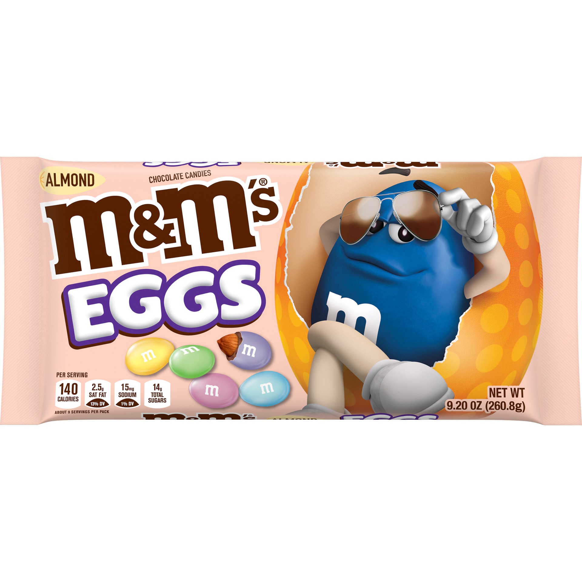 slide 1 of 7, M&M's M&#38;M&#39;s Almond Easter Eggs Candies, 9.2 oz