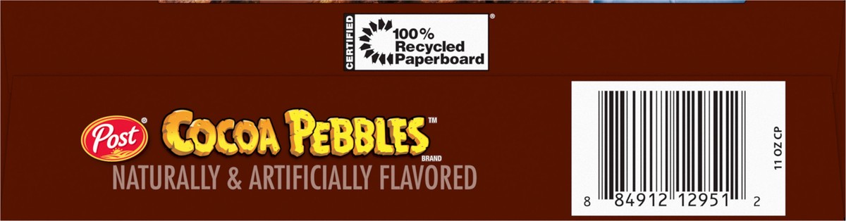 slide 3 of 9, Post Cocoa PEBBLES Cereal, 11 OZ Box, 11 oz