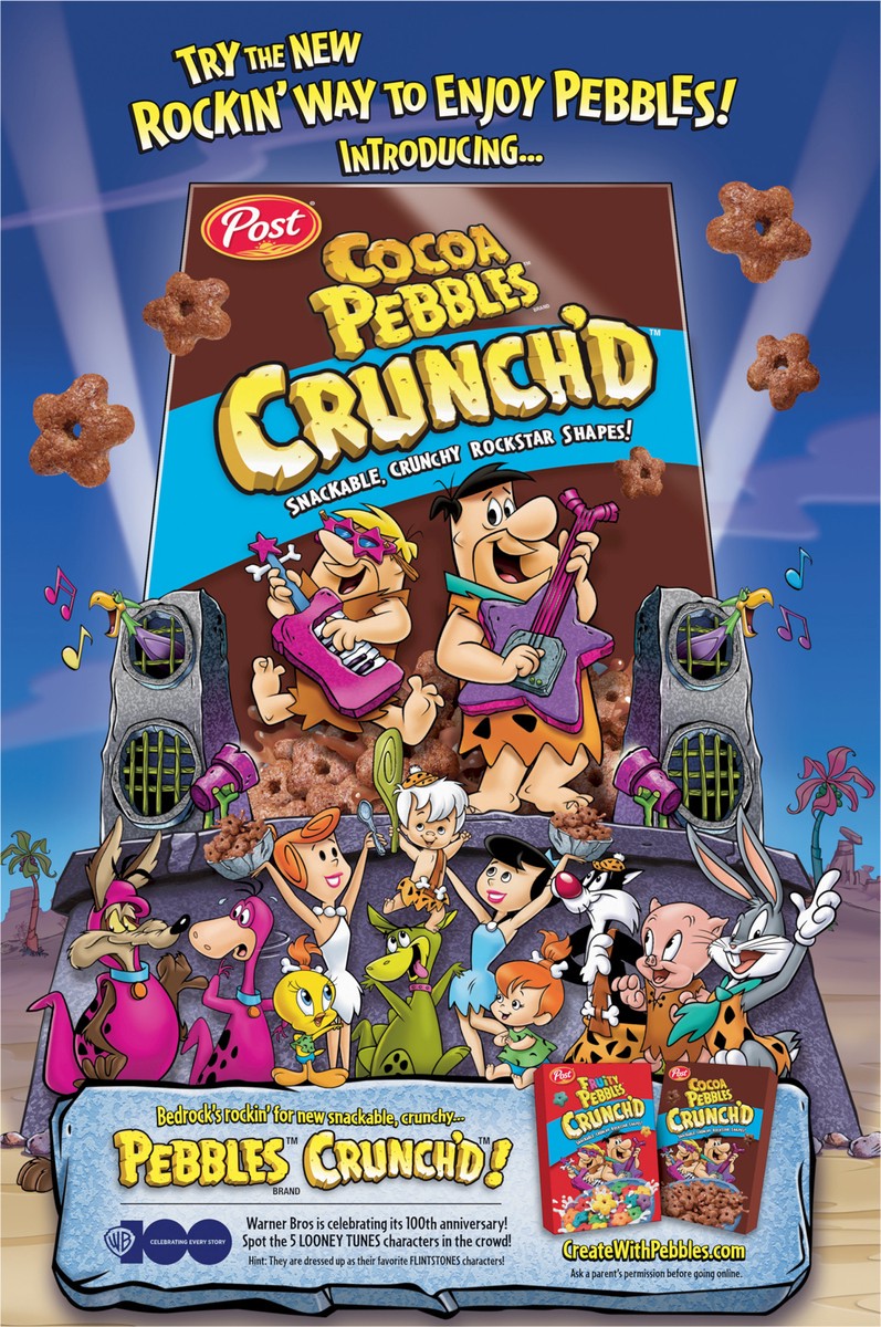 slide 7 of 9, Post Cocoa PEBBLES Cereal, 11 OZ Box, 11 oz