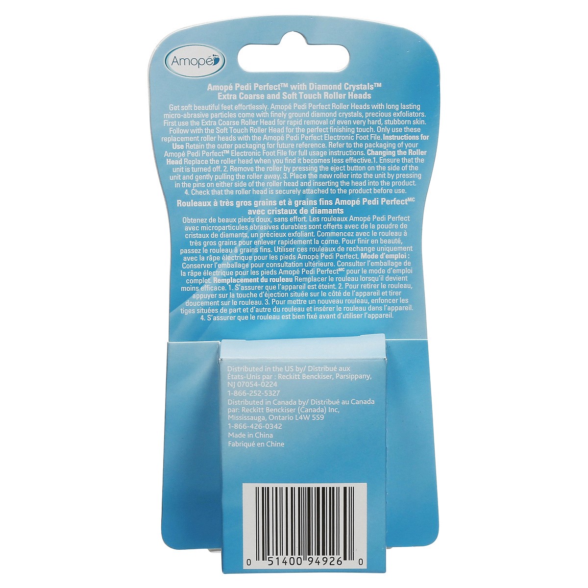 slide 2 of 2, Amope Pedi Perfect Electronic Foot File Extra Coarse & Soft Touch Rollers/Refills With Diamond Crystals, 2 ct