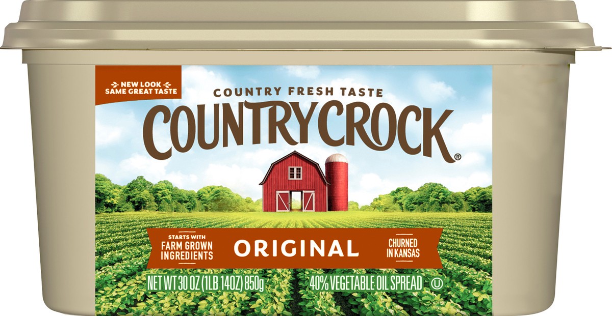 slide 1 of 12, Country Crock Original Vegetable Oil Spread 30 oz, 30 oz