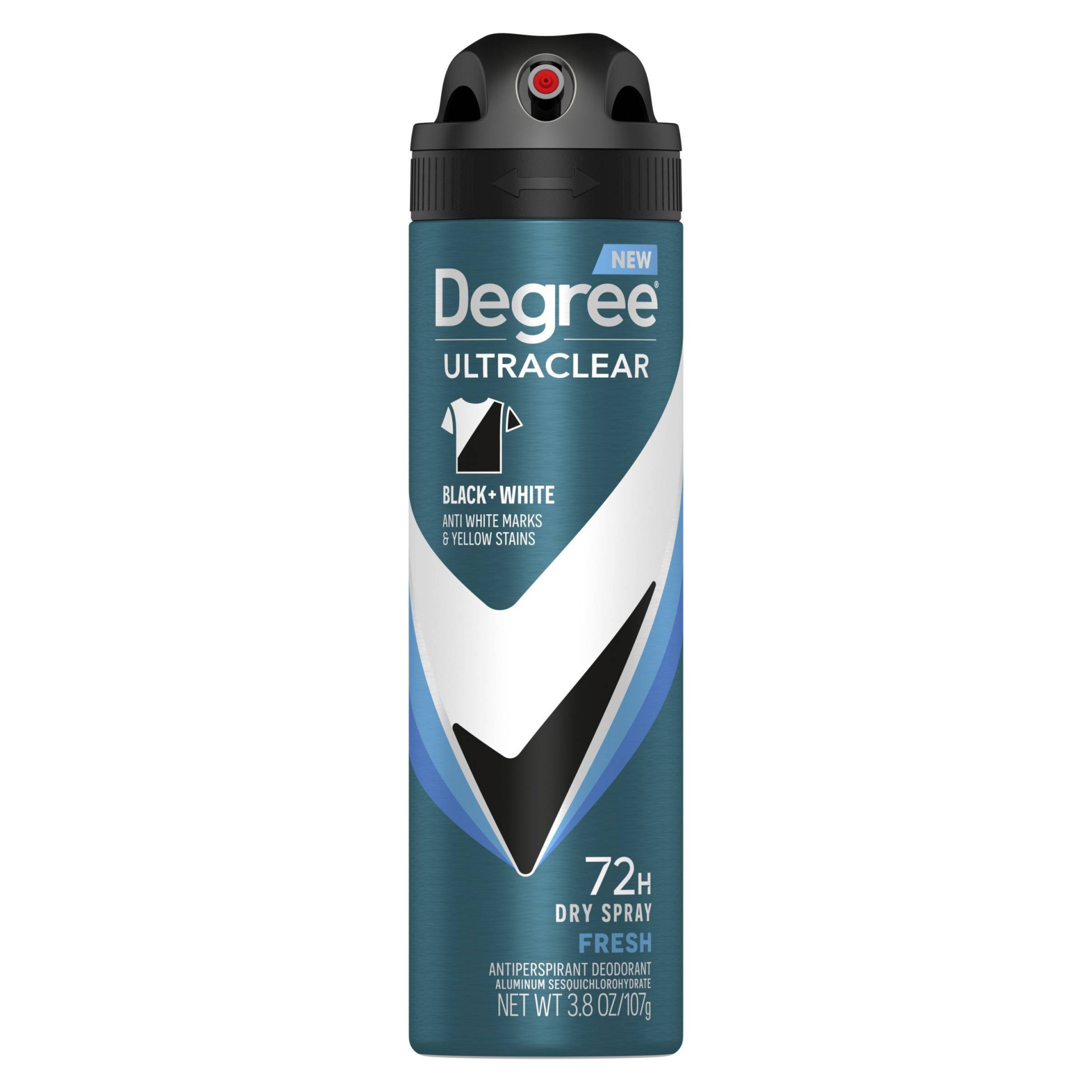 slide 1 of 7, Degree Men Ultraclear Black + White Fresh 72-Hour Antiperspirant & Deodorant Dry Spray - 3.8oz, 3.8 oz