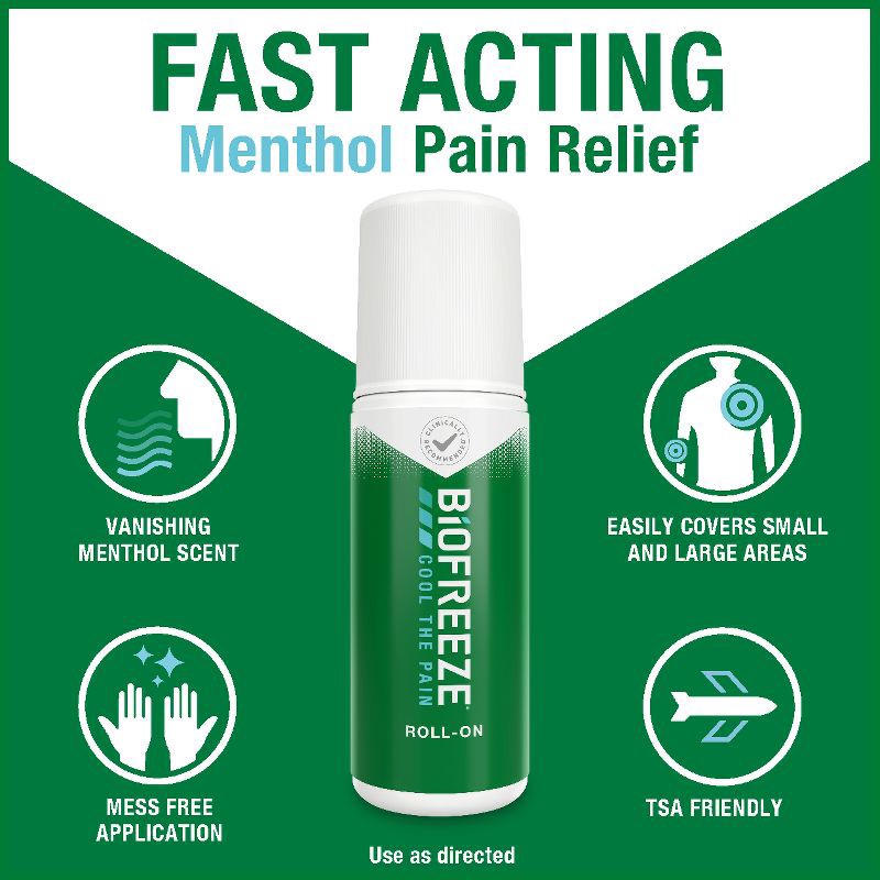 slide 8 of 12, Biofreeze Pain Relieving Roll-On - 2.5 fl oz, 2.5 fl oz