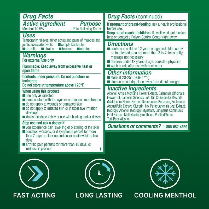 slide 3 of 6, Biofreeze Pain Relieving 360 Spray - 3oz, 3 oz