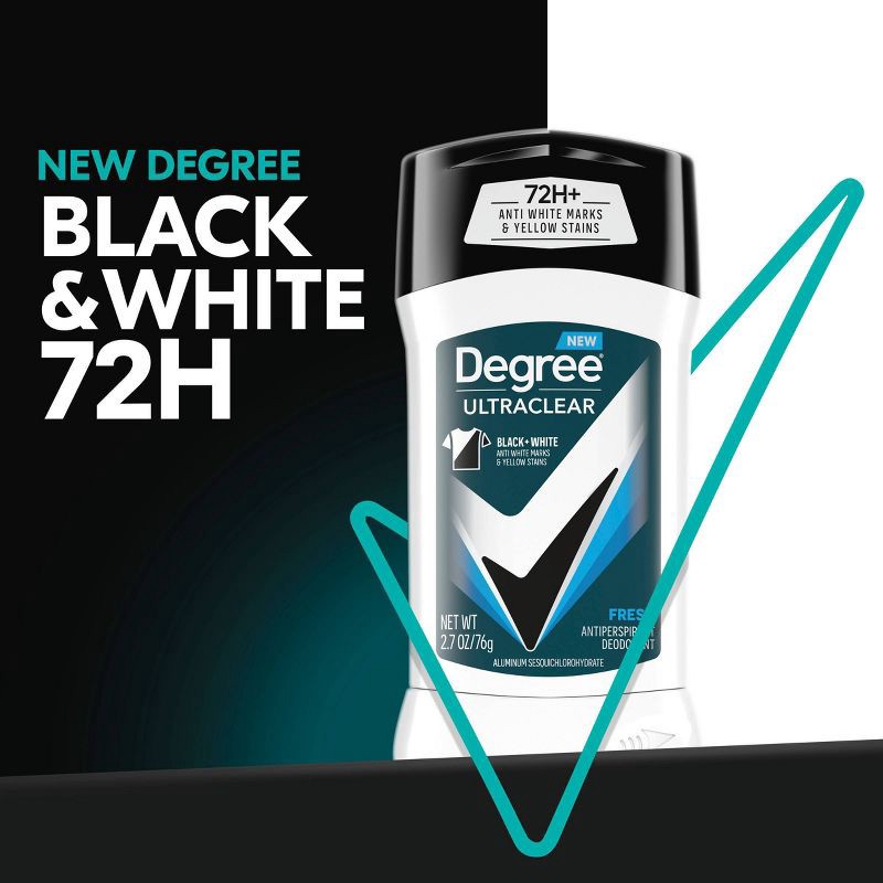 slide 3 of 7, Degree Men Ultraclear Black + White Fresh 72-Hour Antiperspirant & Deodorant - 2.7oz, 2.7 oz