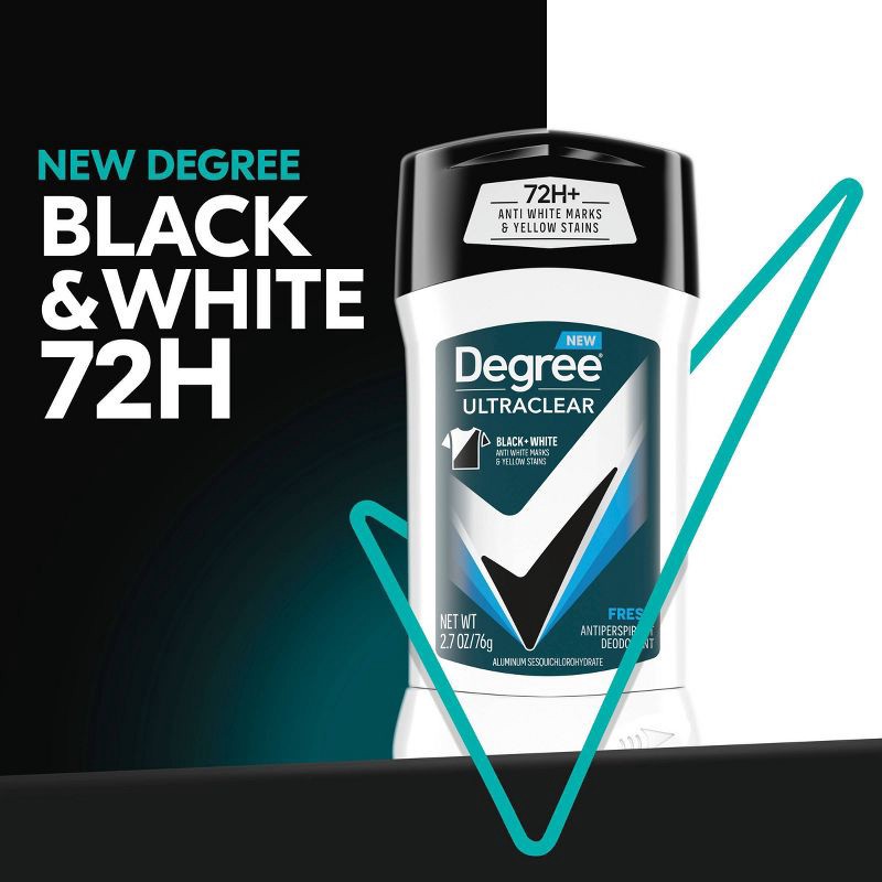 slide 4 of 8, Degree Men Ultraclear Black + White Fresh 72-Hour Antiperspirant & Deodorant - 2.7oz, 2.7 oz