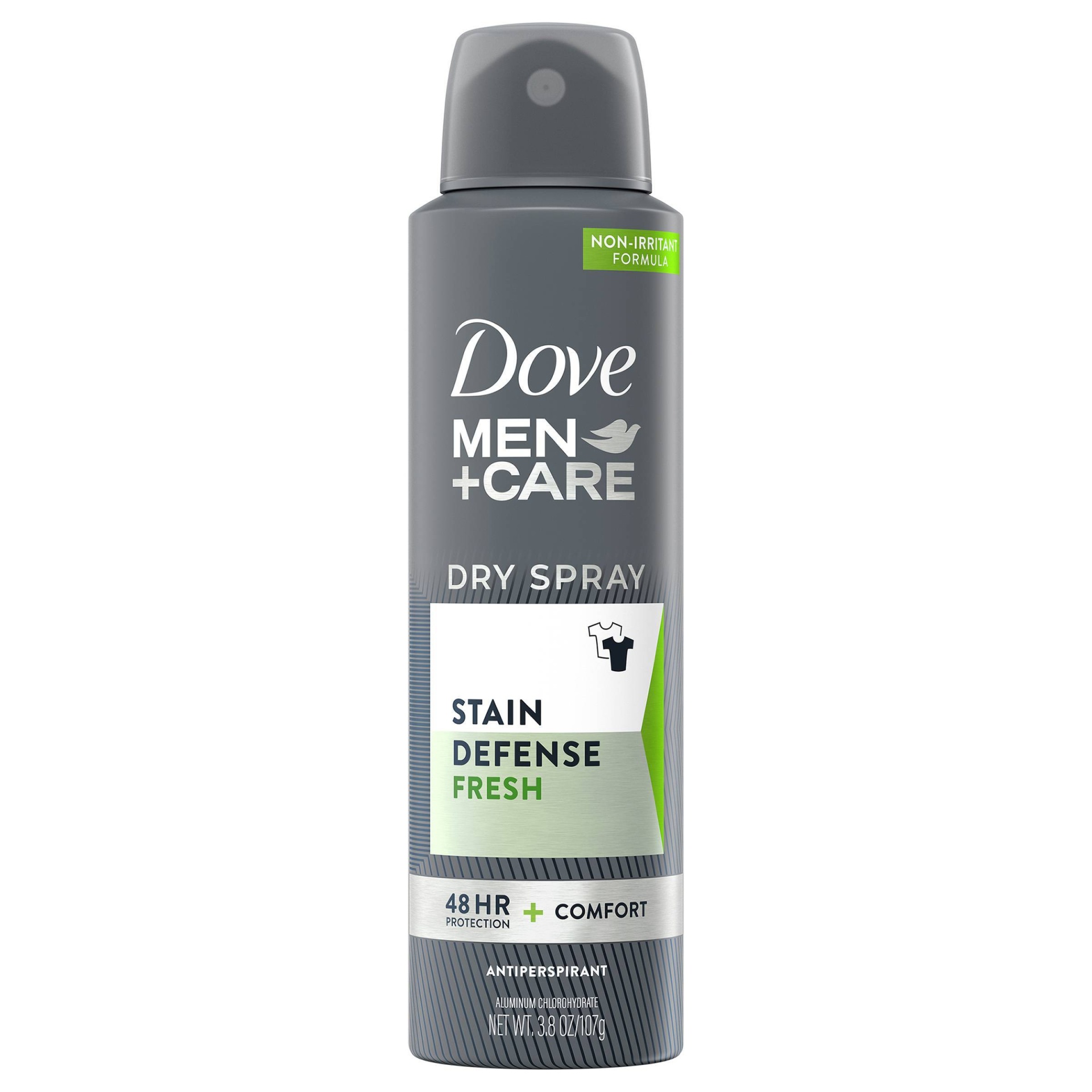 slide 1 of 4, Dove Men+Care Dove Men + Care Stain Defense Dry Spray Antiperspirant & Deodorant Fresh, 3.8 oz