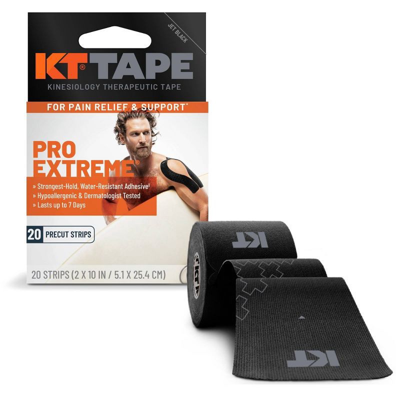 slide 1 of 7, KT TAPE PRO Extreme 20 Pre-Cut Strips: Arthritis, Muscle & Joint Support, 1 ct