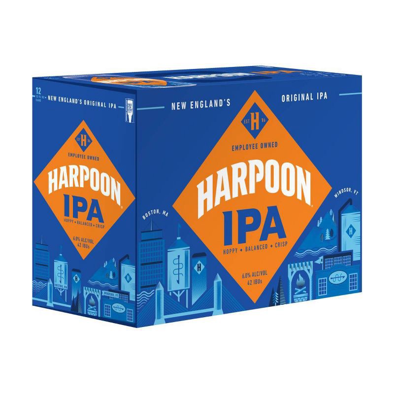 slide 1 of 1, Mass Bay Brewing Co Harpoon IPA Beer - 12pk/12 fl oz Cans, 12 ct; 12 fl oz