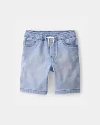 Oshkosh Boys Denim Drawstring Shorts - Light Wash Blue Size 12