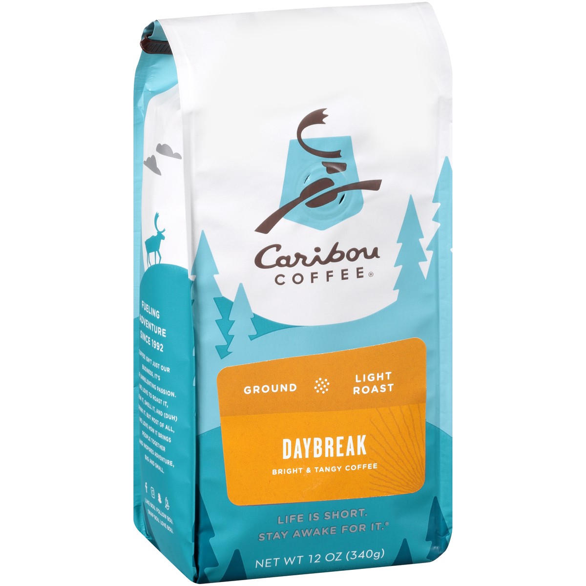 slide 5 of 9, Caribou Coffee Daybreak Light Roast Ground Coffee Stand-Up Bag - 12 oz, 12 oz