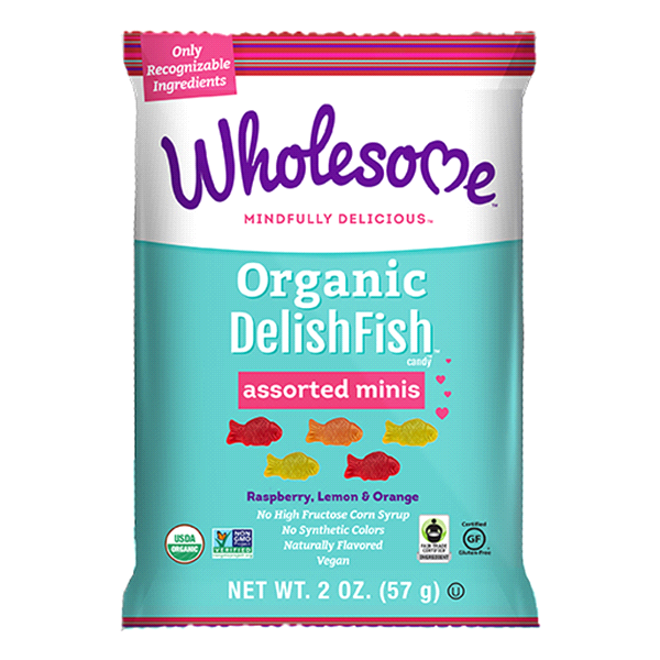 slide 1 of 1, Wholesome Organic Assorted Mini DelishFish, 2 oz