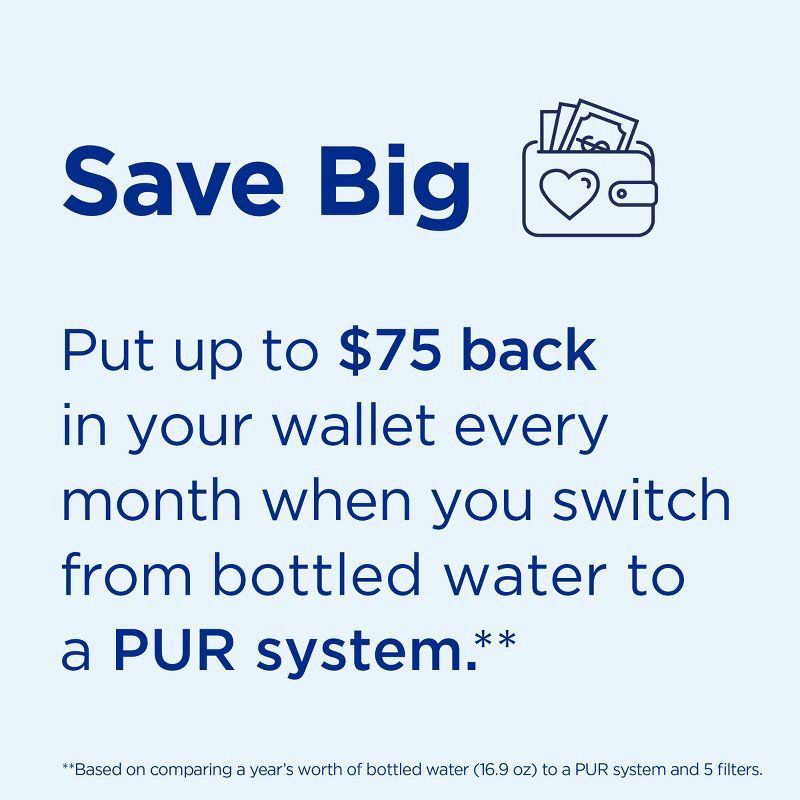 slide 5 of 8, PUR PLUS Lead Reducing Water Pitcher & Dispenser Replacement Filter 1-Pack: PUR Filtration, NSF & WQA Certified, PPF951K1, 1 ct