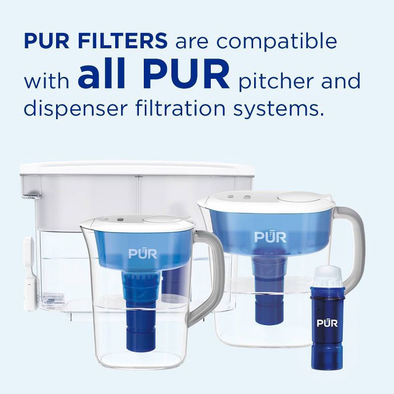 slide 4 of 9, PUR Filtration PUR PLUS Water Pitcher Replacement Filter - 3pk - PPF951K3: Reduces Odors, Filters Chlorine & Mercury, Blue, 3 ct