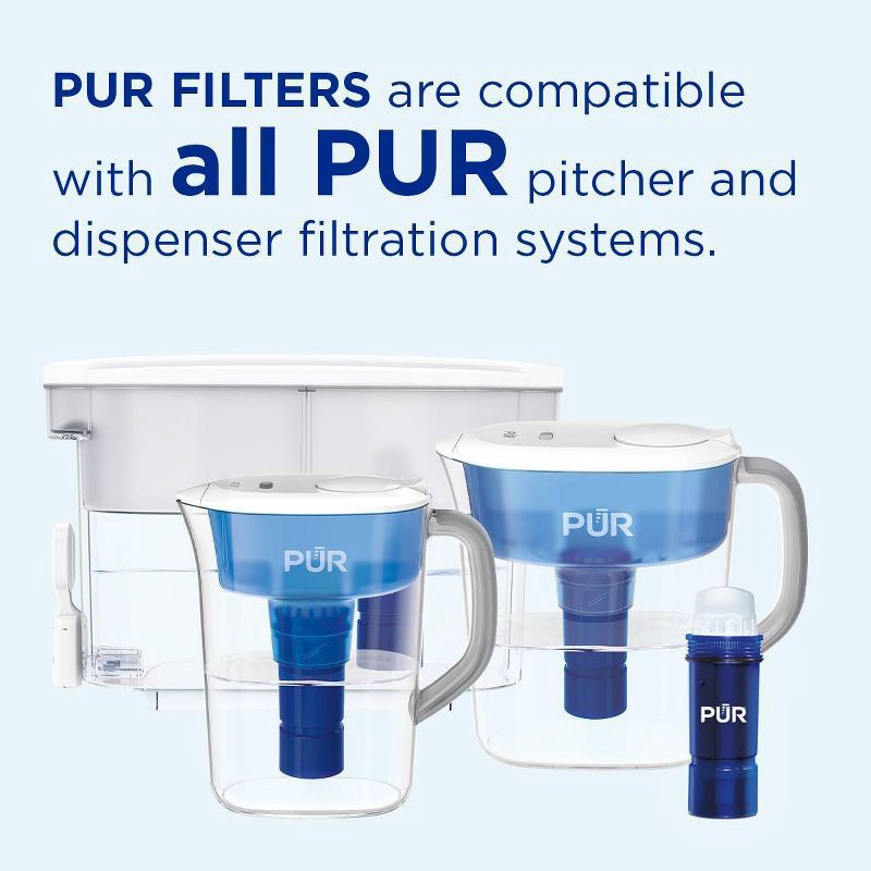 slide 5 of 11, PUR Filtration PUR PLUS Water Pitcher Replacement Filter - 3pk - PPF951K3: Reduces Odors, Filters Chlorine & Mercury, Blue, 3 ct