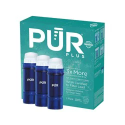 PUR Filtration PUR PLUS Water Pitcher Replacement Filter - 3pk - PPF951K3: Reduces Odors, Filters Chlorine & Mercury, Blue