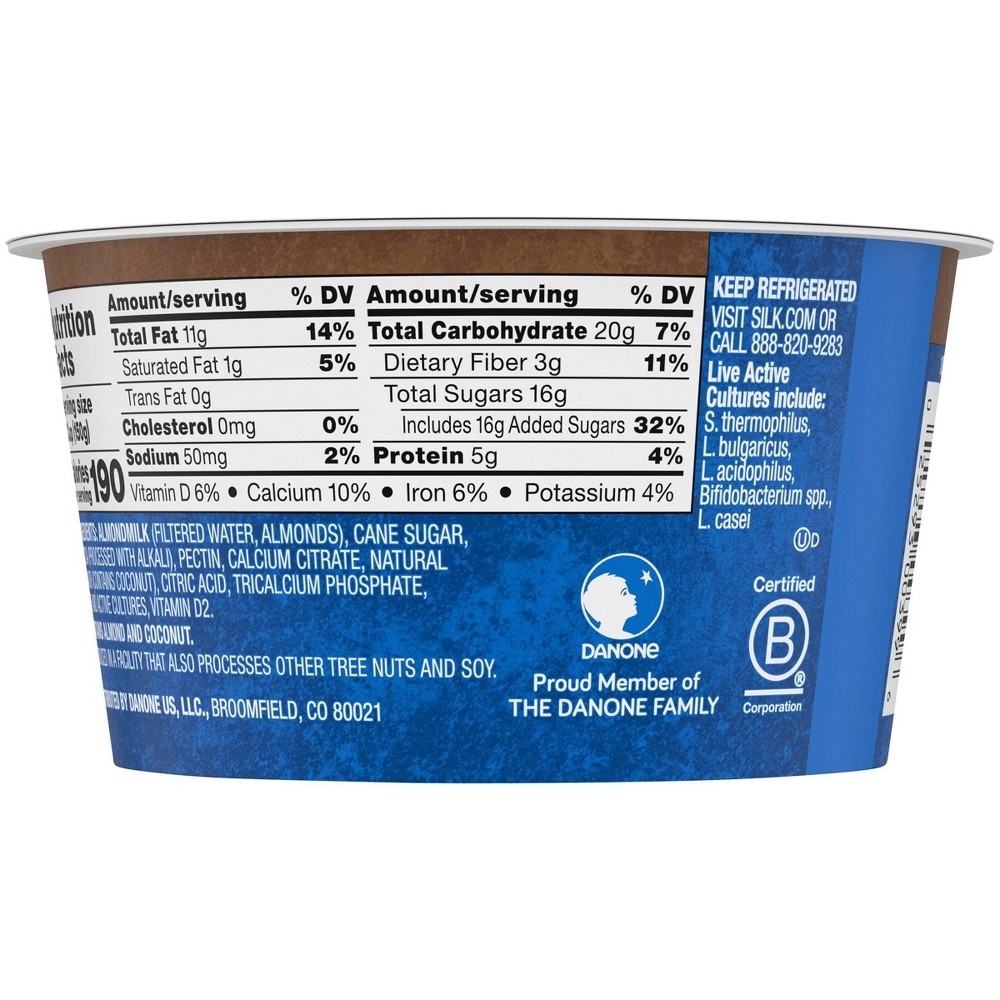 Silk Dark Chocolate Coconut Almond Milk Yogurt Alternative Cup 5.3 oz ...