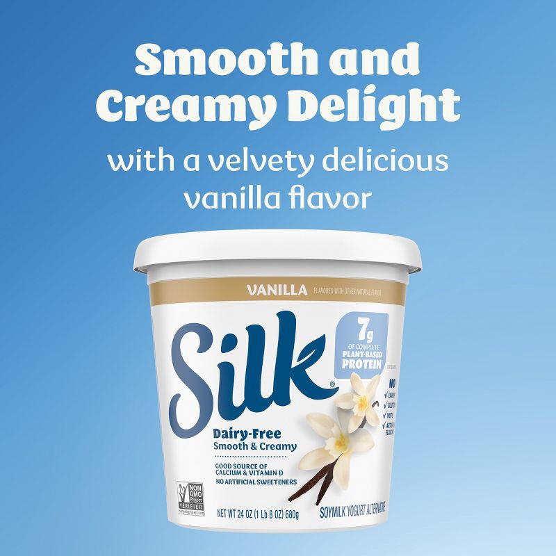 slide 3 of 12, Silk Vanilla Soy Milk Yogurt Alternative - 24oz, 24 oz