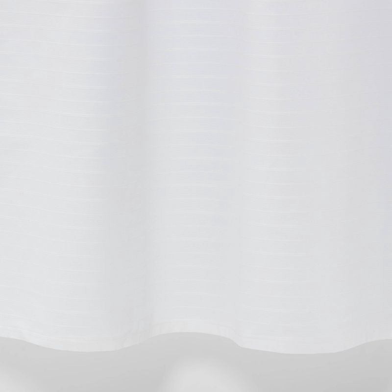 slide 4 of 5, Woven Stripe Shower Curtain White - Threshold™, 1 ct