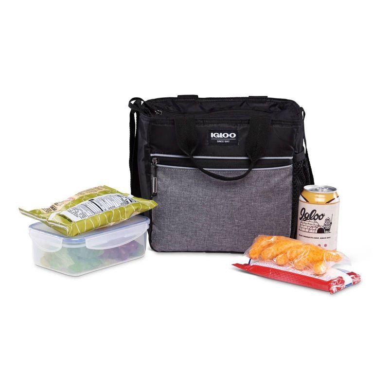 slide 2 of 14, Igloo 9 Can Balance Mini City Cooler Lunch Tote- Gray/Black, 9 ct