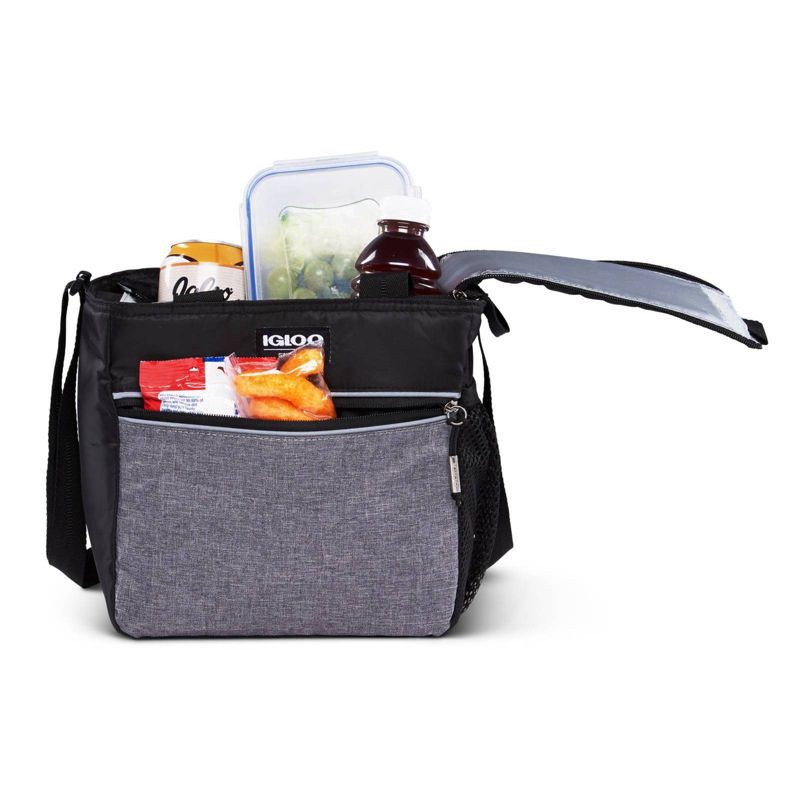 slide 3 of 14, Igloo 9 Can Balance Mini City Cooler Lunch Tote- Gray/Black, 9 ct