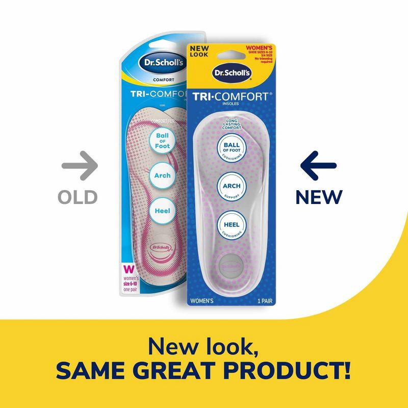 slide 4 of 10, Dr. Scholl's Comfort Tri-Comfort Insoles for Women - Size (6-10), 1 ct