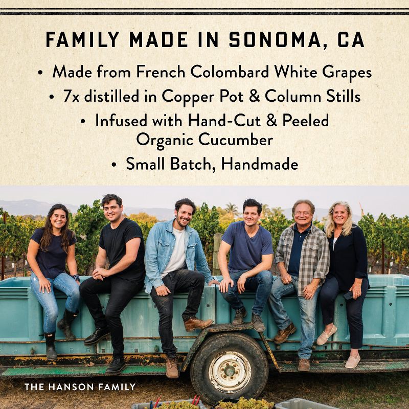 slide 7 of 8, Hanson of Sonoma Organic Cucumber Vodka - 750ml Bottle, 750 ml