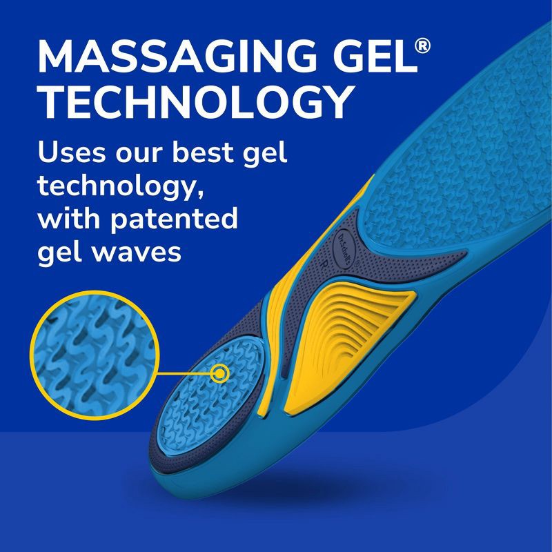 slide 9 of 11, Dr. Scholl's Comfort & Energy Massaging Gel Advanced Shoe Insoles for Women - Size 6-10, 1 ct