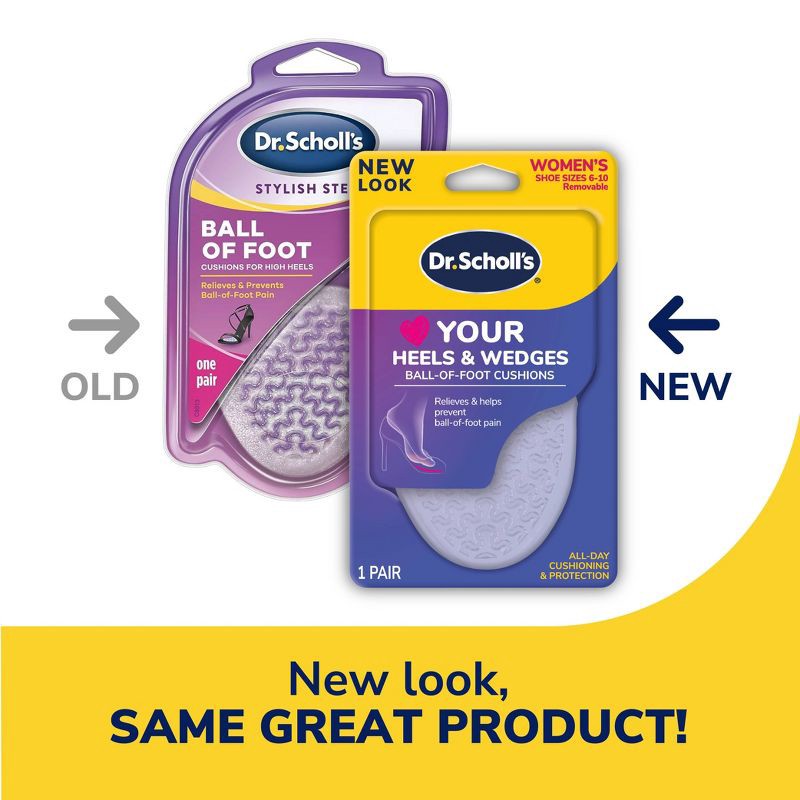 slide 3 of 10, Dr. Scholl's Love Your Heels & Wedges Ball of Foot Cushions - Women's Shoe Size 6-10 - 1 Pair, 1 ct