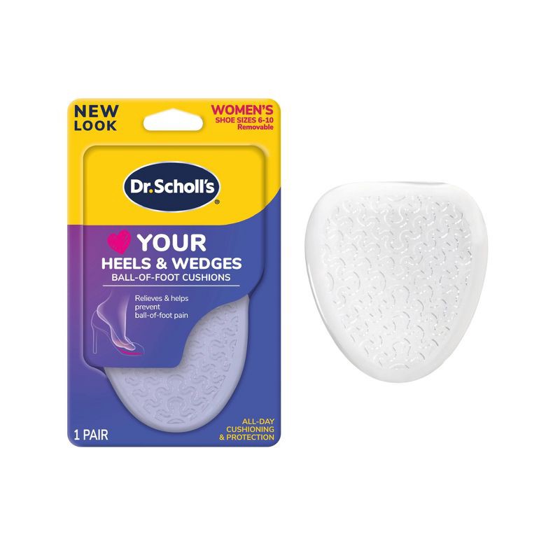 slide 1 of 11, Dr. Scholl's Love Your Heels & Wedges Ball of Foot Cushions - Women's Shoe Size 6-10 - 1 Pair, 1 ct