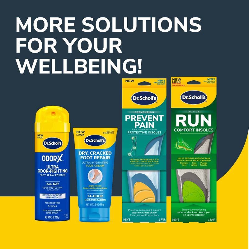 slide 7 of 8, Dr. Scholl's Pain Relief Orthotics Shoe Insert for Heel Pain for Men - 1 Pair - Size 8-12, 1 ct