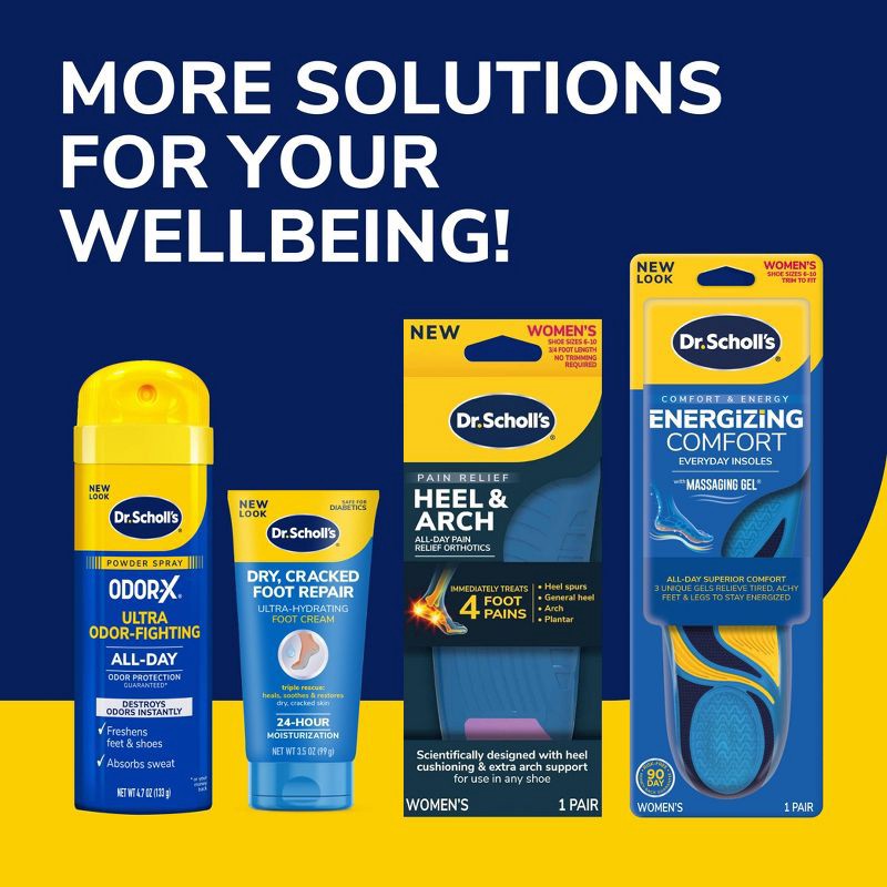 slide 8 of 8, Dr. Scholl's Massaging Gel Advanced Heel Cushions for Women Size 6-10, 1 ct