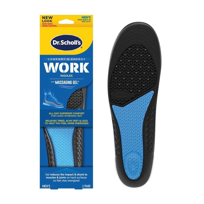 slide 1 of 12, Dr. Scholl's with Massaging Gel Men's Work All-Day Superior Comfort Insoles - 1 pair - Size (8-14), 1 ct