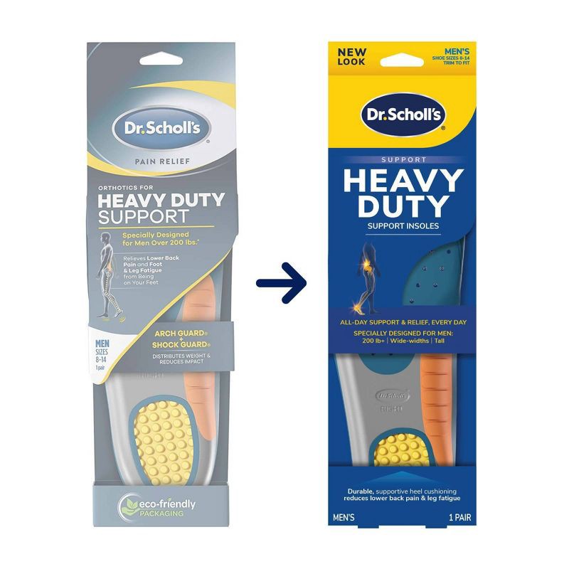 slide 2 of 12, Dr. Scholl's Heavy Duty Support Shoe Insoles for Men - 1 Pair - Size 8-14, 1 ct