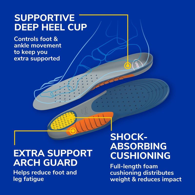 slide 7 of 12, Dr. Scholl's Heavy Duty Support Shoe Insoles for Men - 1 Pair - Size 8-14, 1 ct