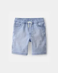 Oshkosh Boys Denim Drawstring Shorts - Light Wash Blue 4