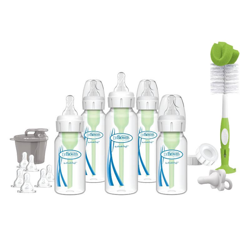 slide 1 of 31, Dr. Brown's Anti-Colic Options+ Narrow Baby Bottle Newborn Gift Set, 1 ct