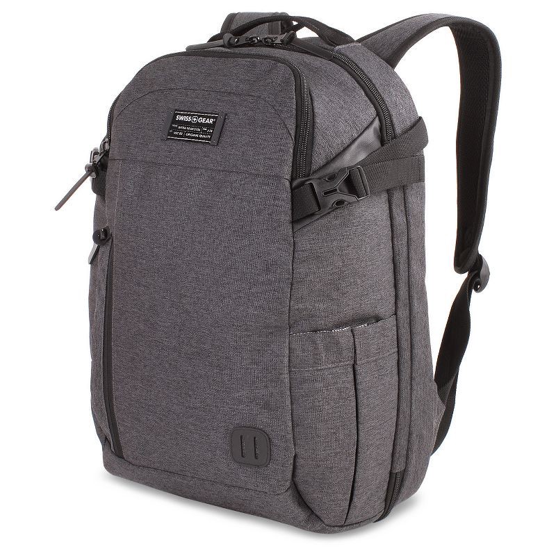 slide 1 of 5, SWISSGEAR Getaway Weekend Laptop 18" Backpack - Heather Gray, 1 ct