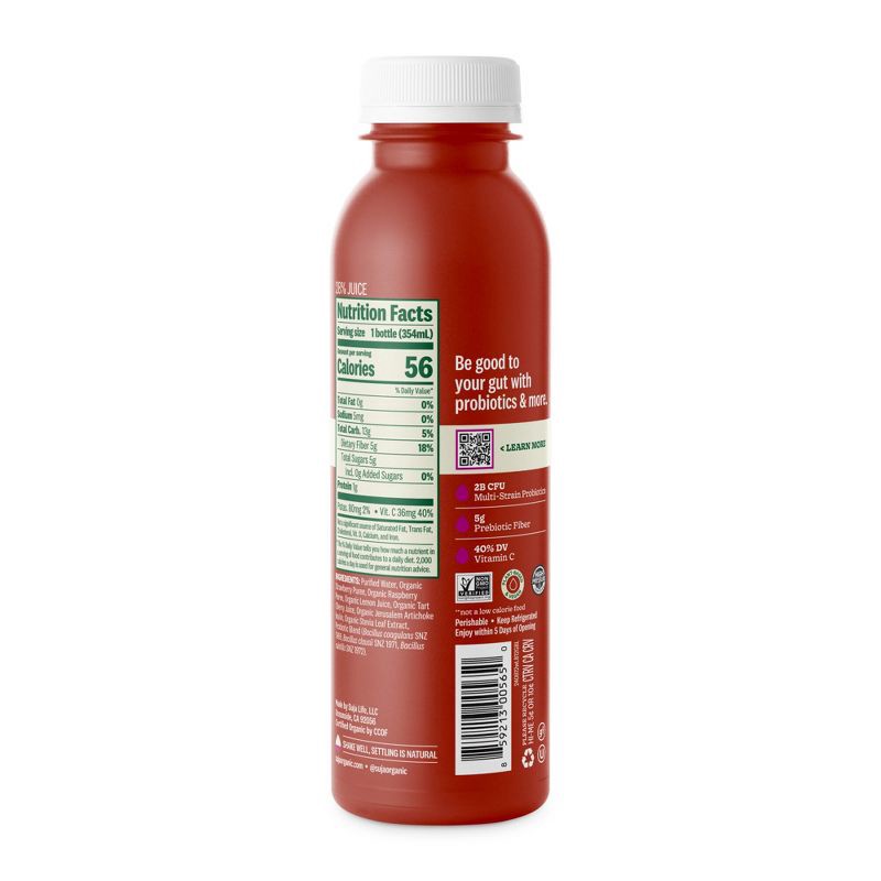 slide 2 of 11, Suja Organic Gut Health Berry Lemon Cold Pressed Juice Drink - 12 fl oz Bottle, 12 fl oz