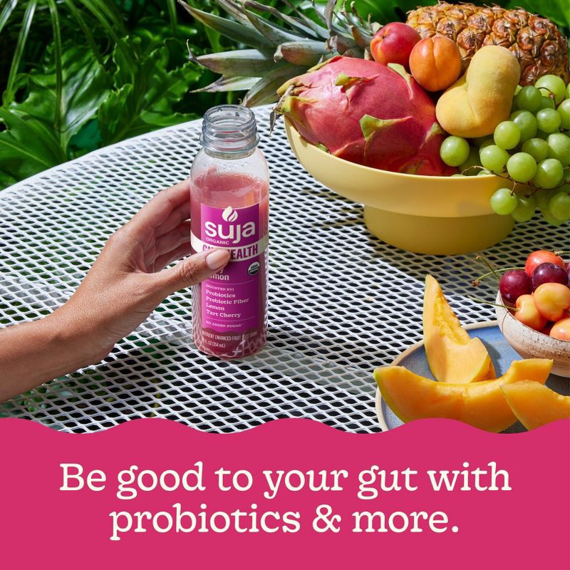 slide 7 of 11, Suja Organic Gut Health Berry Lemon Cold Pressed Juice Drink - 12 fl oz Bottle, 12 fl oz