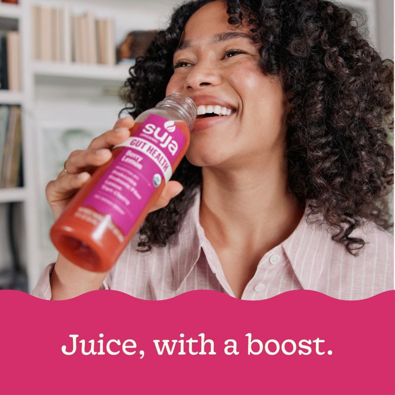 slide 8 of 11, Suja Organic Gut Health Berry Lemon Cold Pressed Juice Drink - 12 fl oz Bottle, 12 fl oz