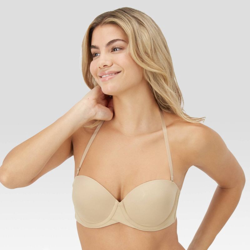 slide 2 of 9, Maidenform Self Expressions Women's Stay Put Detachable Bra SE6990 - Beige 40C: Backless, Convertible Straps, Lightly Lined, 1 ct
