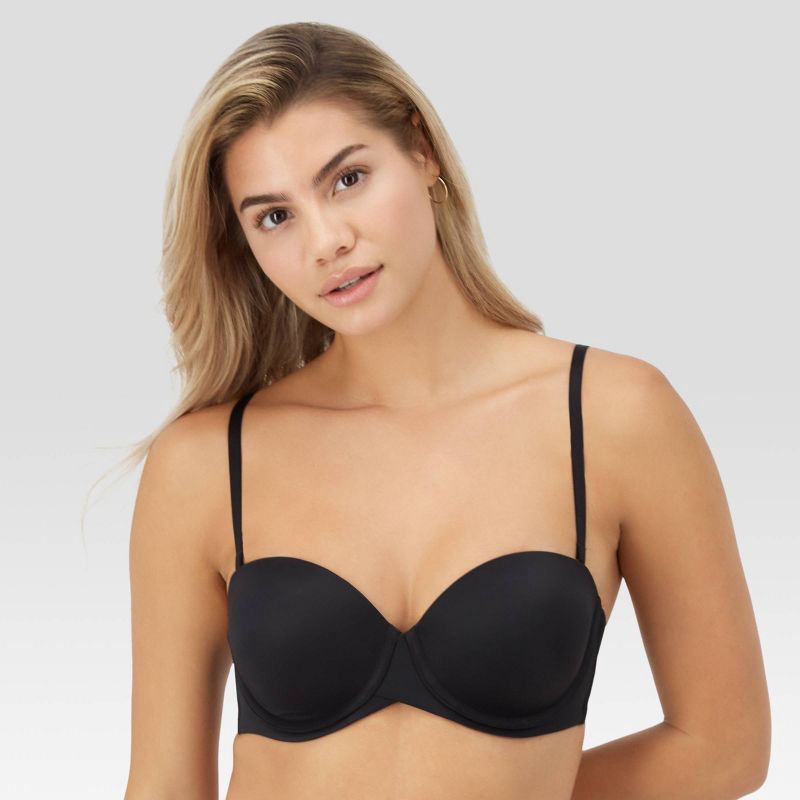 slide 2 of 7, Maidenform Self Expressions Women's Stay Put Detachable Bra SE6990 - Black 40C: Backless, Convertible Straps, 1 ct