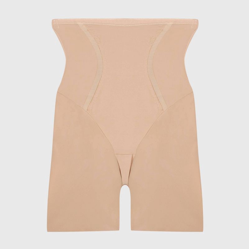 slide 6 of 7, Maidenform Women's Shapewear High Waist Firm Thigh Slimmer Shaping Shorts SE5001 - Beige S: Tummy & Hip Control, Knit Fabric, 1 ct