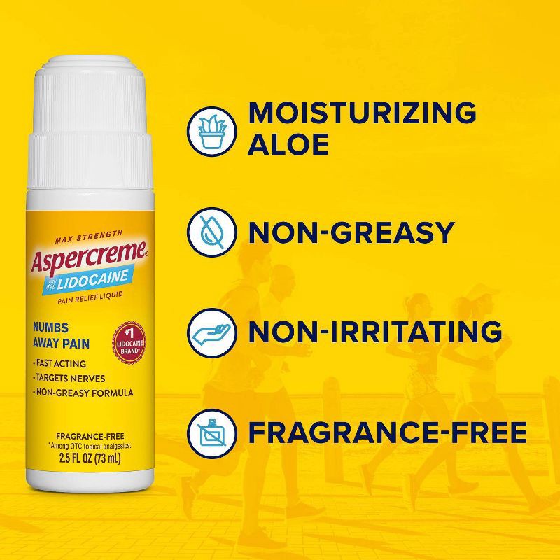 slide 5 of 8, Aspercreme Lidocaine with No Mess Applicator - 2.5 fl oz, 2.5 fl oz