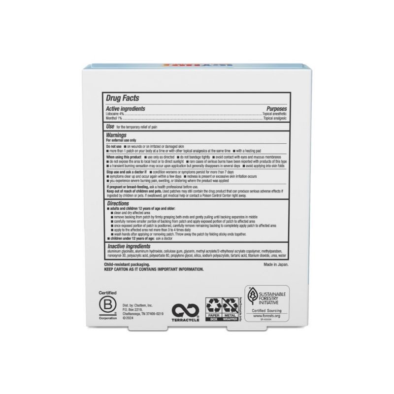 slide 2 of 8, Icy Hot Pain Relief Patch with Lidocaine - 5ct, 5 ct