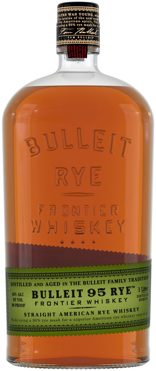 slide 1 of 3, Bulleit 95 Rye Whiskey, 1 l