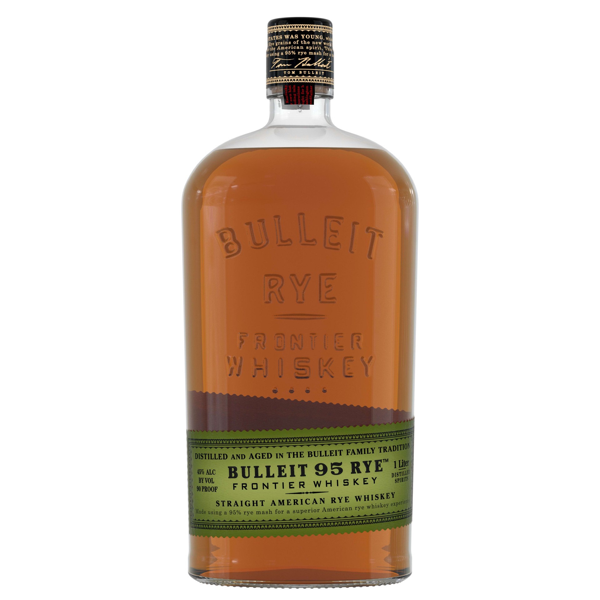 slide 1 of 3, Bulleit 95 Rye Whiskey, 1 L, 1 liter