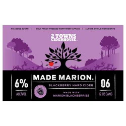 2 Towns Ciderhouse 2 Towns Made Marion Blackberry Hard Cider - 6pk/12 fl oz Cans