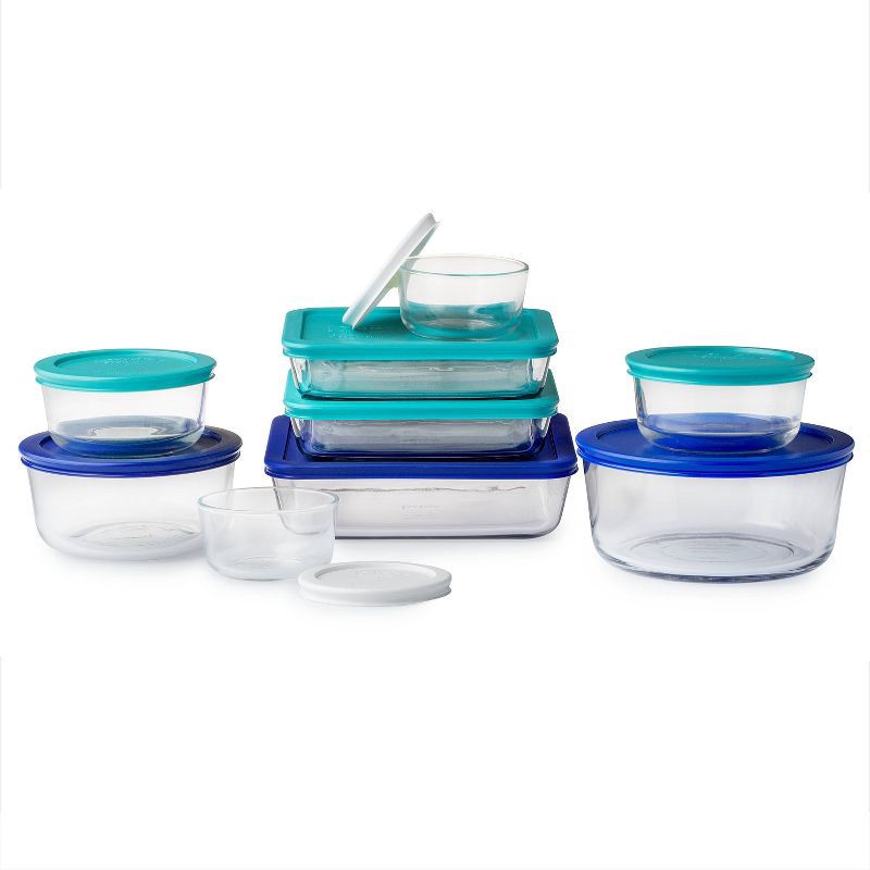 slide 1 of 3, Pyrex 18pc Glass Storage Set, 18 ct